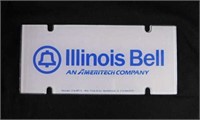 NOS Illinois Bell Telephone plastic sign, 8" x