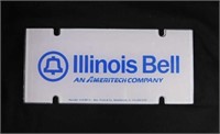 NOS Illinois Bell Telephone plastic sign, 8" x