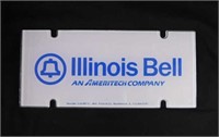 NOS Illinois Bell Telephone plastic sign, 8" x