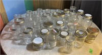 Canning jars with some lids