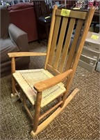 Ducks Unlimited rocking chair with woven seat