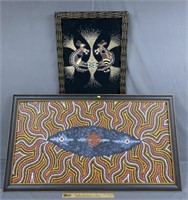 Lot of 2 Aboriginal Oil Paintings