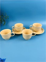 Fiesta Set of 6, 4 Tea Cups & 2 Saucers - Yellow