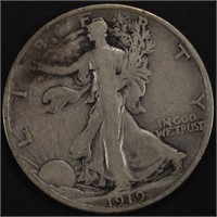 1919-S WALKING LIBERTY HALF DOLLAR VG/FINE