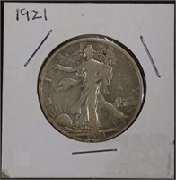 1921 WALKING LIBERTY HALF DOLLAR VG