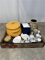 Bells, ceramic pot with lid, pottery vase and