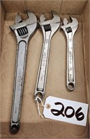 SK 10,12, and 15" Adjustable Wrenches