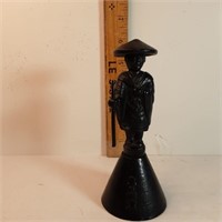 Cast iron asian man cast bell