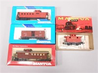 (4) Mantua Rail Cars