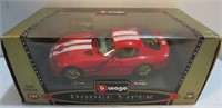 1997 Dodge Viper GTS Coup Burago Die Cast Car wBox