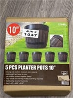 5 Pack 10? Whiskey Barrel Planters