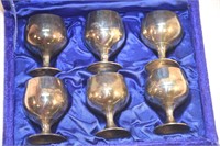 VINTAGE SILVER SNIFFER CUPS ! -UP-L  GREAT LOOK !