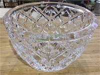 Tiffany & Co glass basket weave design bowl,