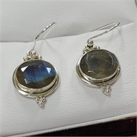 $300 Silver Labradolite Earrings