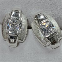 $150 Silver CZ Earrings