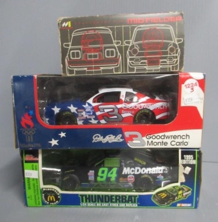 (3) Die Cast McDonalds thunder pack 1:24 scale,