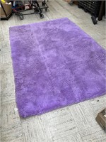 6Ft x 112in purple soft shag area rug