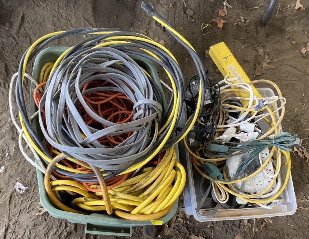 Assorted Extension Cords, Power Strips and more