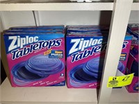 SHELF WITH ZIPLOC TABLE TOPS