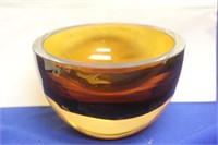 Signed J. Badash Artglass Bowl