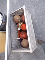 Basketballs n Plastic Container