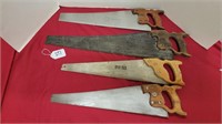 2 disston saws and 2 others