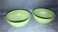 2 jadeite chili bowls by fire king