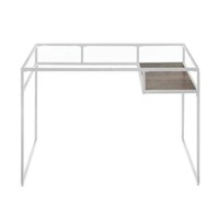 Acme Furniture Yasin Desk in White and Glass