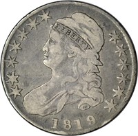 1819 CAPPED BUST HALF DOLLAR - VG/FINE
