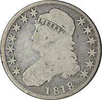 1818 CAPPED BUST HALF DOLLAR - GOOD