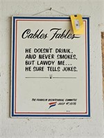 CABLE TABLE SIGN