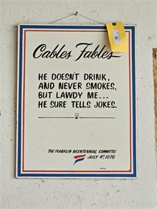 CABLE TABLE SIGN