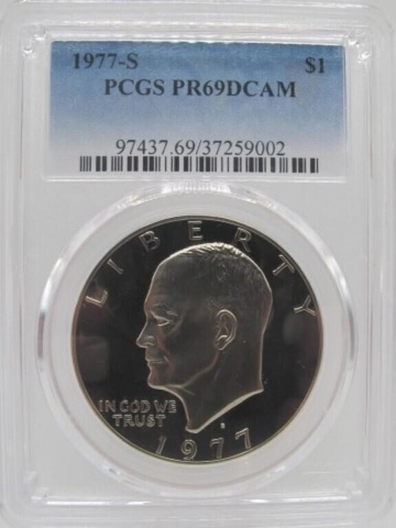 PCGS 1977-S PR69 DCAM EISENHOWER $1