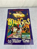 1983 Welcome Mardi Gras to Miller Time Poster