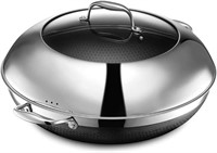 NEW $290 Hybrid Nonstick 14-Wok with Tempered Lid