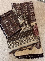 Gorgeous handcrafted coverlets/ blankets and pillo