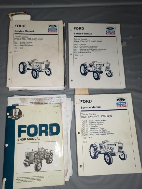 4 FORD TRACTOR SHOP/ SERVICE MANUALS