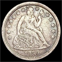 1859-O 13 Stars Seated Liberty Dime NICELY