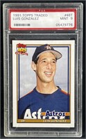 1991 Topps Traded Luis Gonzalez Astros PSA 9