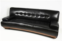 GERMAN W. SCHILLIG BLACK LEATHER MANDALAY SOFA