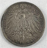 1904 Germany Silver 2 Mark