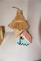 Two Decorative Bird Houses