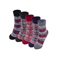 Nordic Wool Woman Socks Winter Socks 5-pk