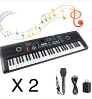 1 LOT (2) 61 Key Keyboard Piano, Electric Piano