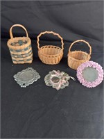 Lot of Tiny Baskets and Home Decor
