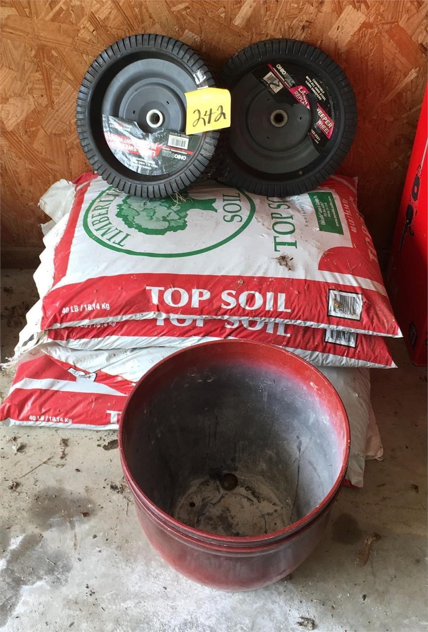 Top Soil and Wheel Barrel Tires