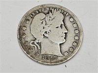 1916 Silver Barber Quarter Coin