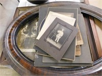 Old photos - oval frame, 25" wide