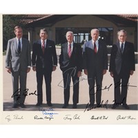 5 American Presidents signed photo. GFA Authentica