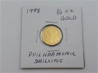 1998 Austria 1/10 Oz. Gold 200 Schilling Coin